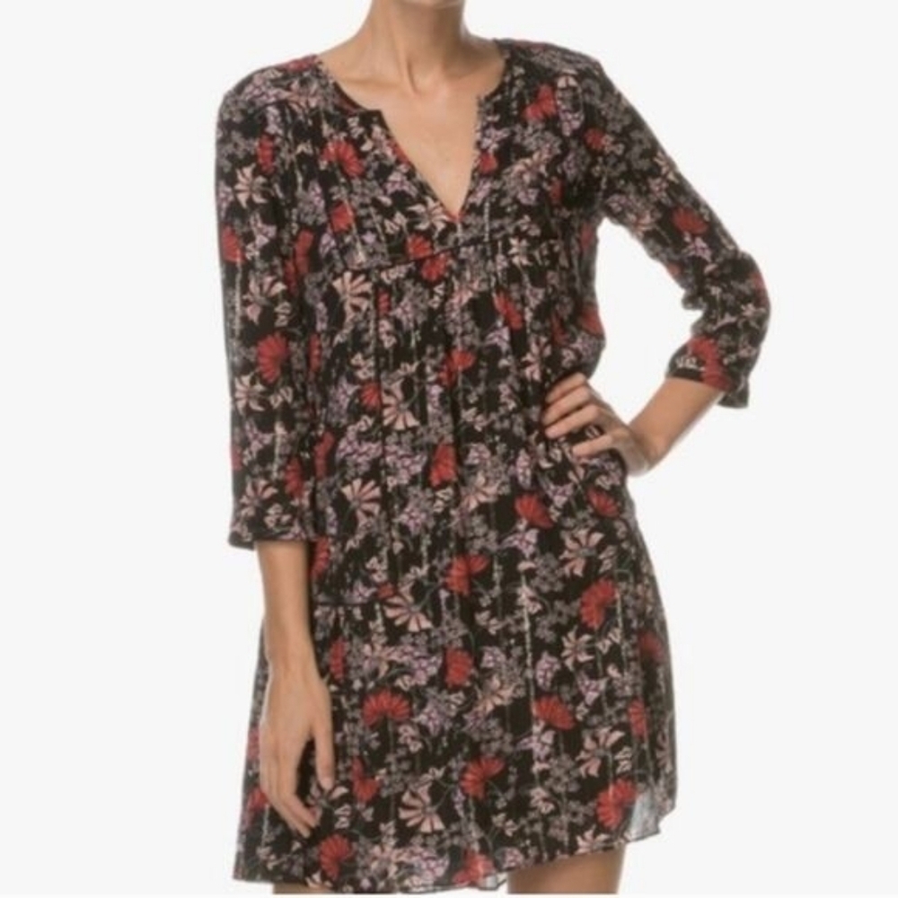 Ba&sh Women's Dress Multicolour Size Small Metallic Eve Floral Print Casual Mini